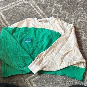 Nike Green and Cream Sweatshirt